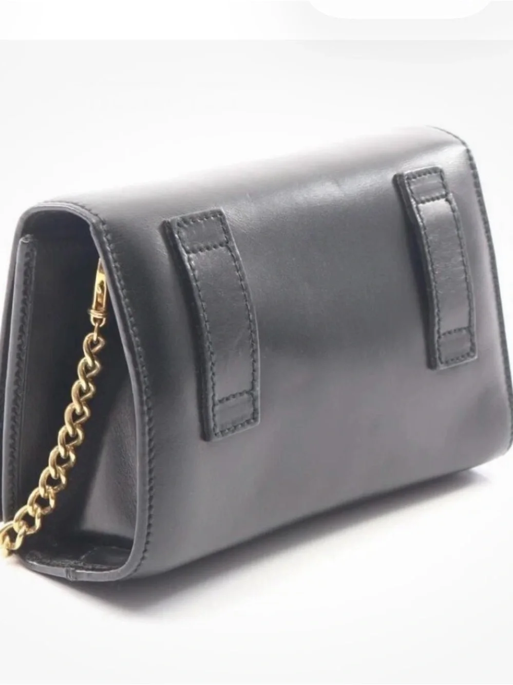 30 Salvatore Ferragamo Gancini Mini Crocodile Embossed Shoulder Bag Black COA